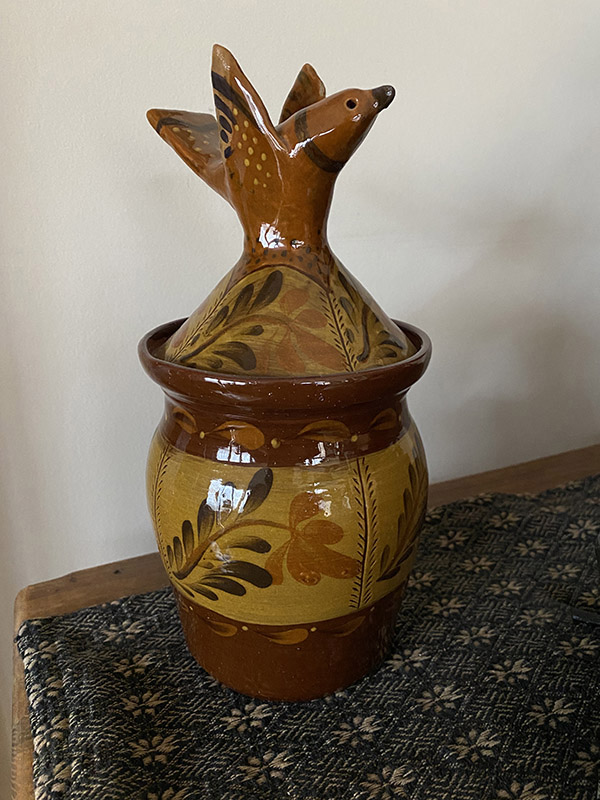 Redware Lidded Jar