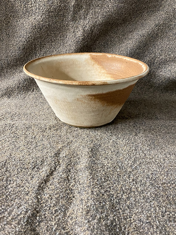 White Tan Tapered Bowl