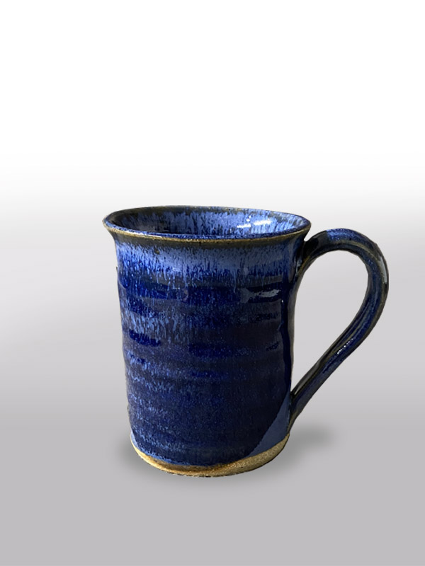 Straight speckled blue mug