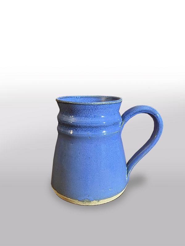 Ribbed Blue Mug