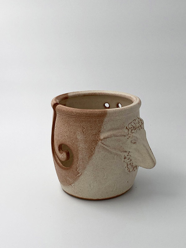 Ivory and Sand Sheep Yarn Bowl Ivory and Sand Sheep Yarn Bowl
