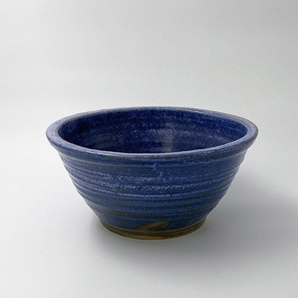 Speckled Blue Rounded Bowl