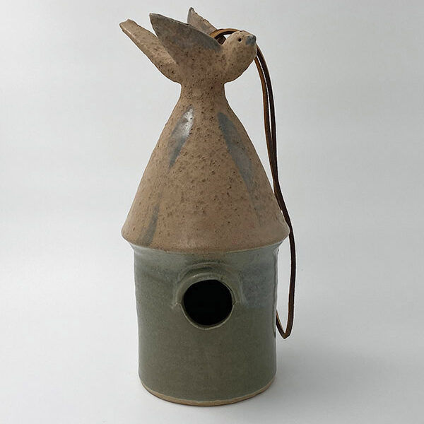 Tan & Green Bird House