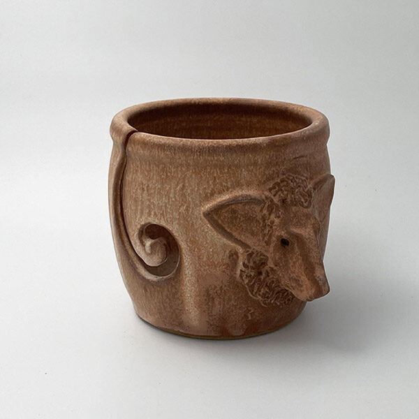 Ivory and Sand Sheep Yarn Bowl